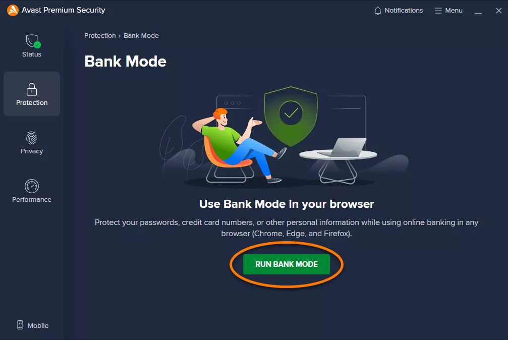 Avast Bank Mode